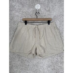 Patagonia Island Hemp Baggies Shorts Womens L Taupe 3" Organic Cotton Drawstring